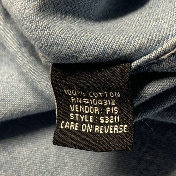 Sierra Pacific Denim Shirt VTG Blue Pagosa Springs CO Single Stitch Embroidered - Picture 14 of 15